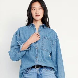 Old Navy Blue Denim Shirt